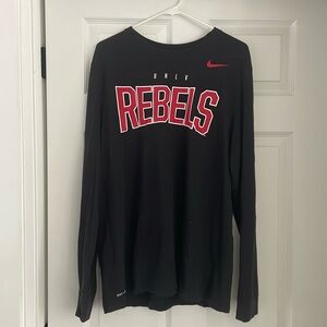 University Nevada Las Vegas / UNLV long sleeve black Nike tee Men's XL